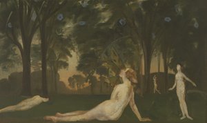 Korytarz Lata, ok. 1910 (olej na płótnie) autorstwa Arthur Bowen Davies