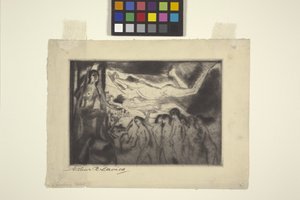 Duch Przewodni (akwaforta i ruletka) autorstwa Arthur Bowen Davies