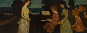 Muzyka na polach autorstwa Arthur Bowen Davies