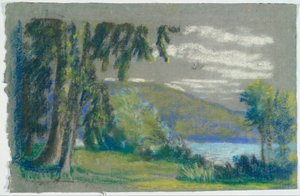 krajobraz z A.B. Książka Daviesa, wydanie 3, 50 autorstwa Arthur Bowen Davies