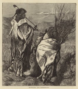 Hiawatha i Minne-Ha-Ha (grawerowanie) autorstwa Arthur Boyd (after) Houghton