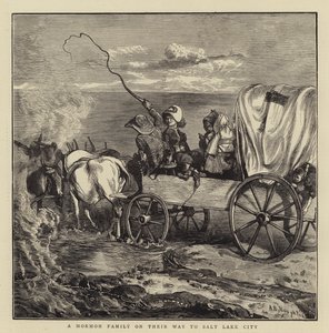 Rodzina mormonów w drodze do Salt Lake City autorstwa Arthur Boyd Houghton