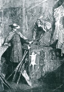 Handel z Indianami w zachodnich stanach Ameryki, ryty przez Josepha Swaina (1820-1909) 1871 autorstwa Arthur Boyd Houghton