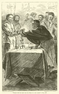 Bonner trzymał rękę nad płomieniem woskowej świecy autorstwa Arthur Boyd Houghton