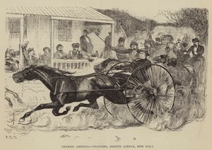 Graficzna Ameryka, Kłus, Ósma Aleja, Nowy Jork autorstwa Arthur Boyd Houghton
