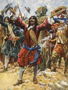 La Salle przejmuje Luizjanę, ilustracja z „This Country of Ours, The Story of the United States” H.E. Marshall autorstwa Arthur C. (after) Michael