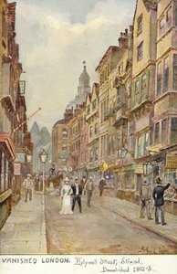 Zaginiony Londyn - Hollywell Street, Strand, Zburzony 1902-3