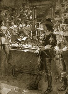 Strafford dostarcza swój miecz do Izby Gmin, ilustracja z „Hutchinson