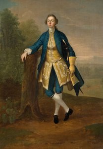 Portret mężczyzny w kolorze niebieskim, 1785. autorstwa Arthur Devis