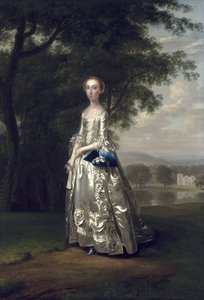 Portret damy w krajobrazie, 1750