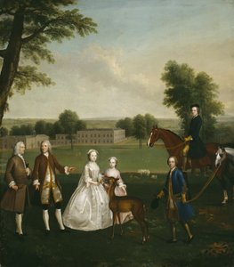Thomas Lister i rodzina w Gisburne Park, 1740-41 autorstwa Arthur Devis