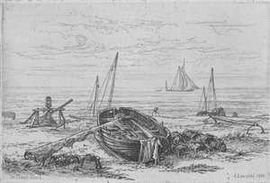 „Na plaży Thorpe”, 1888. autorstwa Arthur Evershed