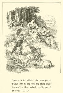 Sir Calidore, Knight of Courtesy, Coridon i Pastorella (rycina) autorstwa Arthur George Walker