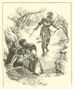 Sir Guyon, Królestwo Plutona (grawerowanie) autorstwa Arthur George Walker