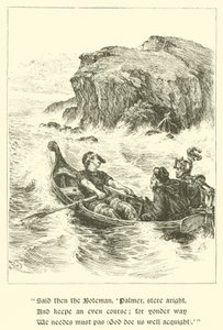 Sir Guyon, The Rock of Reproach (grawerunek) autorstwa Arthur George Walker