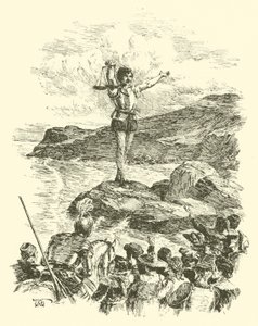 Przygody Sir Artegalla, Olbrzyma z łuską (rycina)