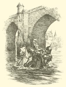 Przygody Sir Artegalla, Most Saracena (rycina) autorstwa Arthur George Walker