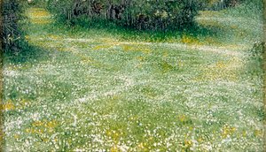 Stokrotki w Burnham, ok. 1918 (olej na płótnie) autorstwa Arthur Hacker