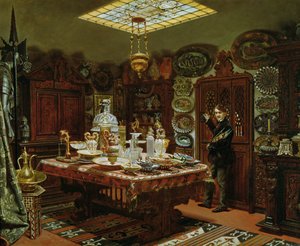 Wnętrze sali kolekcji Monsieur Sauvageot, 1856 r. autorstwa Arthur Henri Roberts