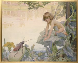 Wróżka i żuczek, 1922 (wc na papierze)