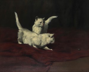 Arthur Heyer Kociak obserwujący żuka autorstwa Arthur Heyer