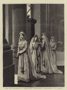 Rzym, Procesja Ammantat (kandydatów do małżeństwa) w Bazylice św. Piotra autorstwa Arthur Hopkins