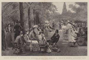 Niedzielny poranek w Kensington Gardens, po nabożeństwie w kościele Chrystusa, Lancaster Gate
