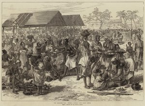 Wojna Ashantee, Rynek Główny, Zamek Cape Coast autorstwa Arthur Hopkins