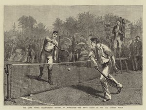 Spotkanie Mistrzostw Świata w tenisie ziemnym na Wimbledonie, piąta runda meczu wszystkich przyjezdnych autorstwa Arthur Hopkins