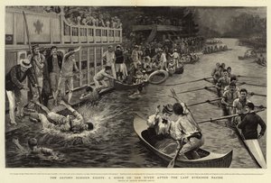 Oxford Summer Eights, scena na rzece po wyścigach ostatniego wieczoru