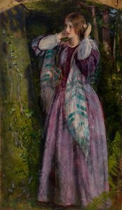 Amy, studium do „Długie zaręczyny”, 1859 autorstwa Arthur Hughes