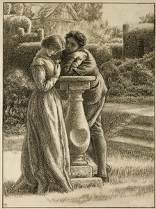 Tarcza, XIX w. (pióro i atrament na papierze) autorstwa Arthur Hughes