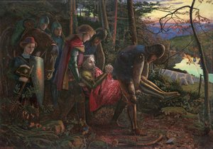 Rycerz Słońca, 1860 autorstwa Arthur Hughes