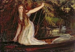 Pani Shalott autorstwa Arthur Hughes
