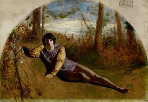 Młody poeta, 1849 autorstwa Arthur Hughes