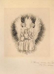 Troje małych dzieci na szerokiej, szerokiej Ziemi, koniec XIX wieku autorstwa Arthur Hughes
