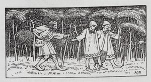 Hans Christian Andersen: Wzgórze Elfów (lito) autorstwa Arthur Joseph Gaskin