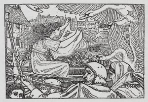 Hans Christian Andersen: Dzikie łabędzie (lito) autorstwa Arthur Joseph Gaskin