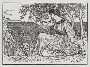 Hans Christian Andersen: Dzikie łabędzie (lito) autorstwa Arthur Joseph Gaskin