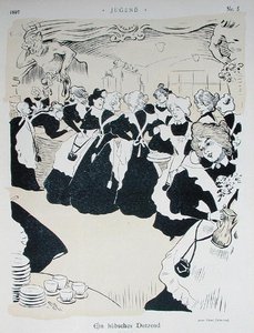 „Piękna dwunastka”, ilustracja z „Jugend”, Monachium