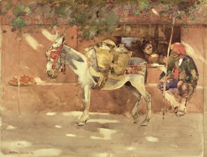 Byway w Granadzie, 1891 (wc na papierze) autorstwa Arthur Melville
