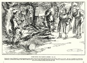 Robin Hood, słynny łucznik (litografia)