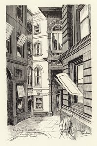 The George  Vulture z George Yard, Lombard Street (litografia)