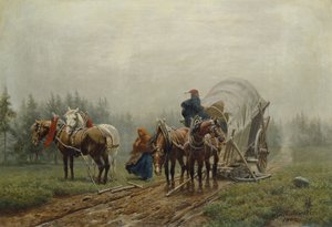 Zepsuty wagon towarowy, 1862 r. autorstwa Arthur Nikutowski