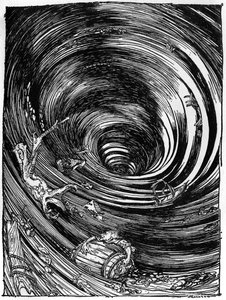„Zejście w wir” Edgara Allana Poe autorstwa Arthur Rackham