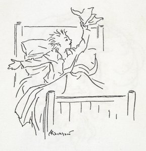 Chłopiec w łóżku autorstwa Arthur Rackham