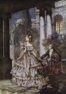 Reklama mydła Cashmere Bouquet firmy Colgate, zdobywcy nagrody Art Directors Club of New York na wystawie sztuki reklamowej w 1924 roku autorstwa Arthur Rackham