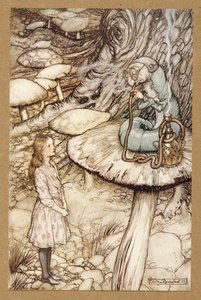 Rady od Caterpillar, z Alicji w Krainie Czarów, Lewis Carroll, wyd. 1907 autorstwa Arthur Rackham