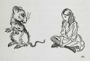 Alicja i mysz autorstwa Arthur Rackham
