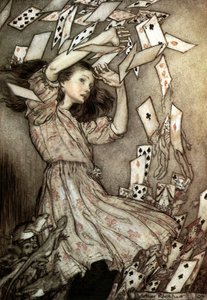 Przygody Alicji w Krainie Czarów (alias Alicja przez lustro) autorstwa Lewisa Carrolla, ilustracja Arthura Rackhama w 1907 r. autorstwa Arthur Rackham
